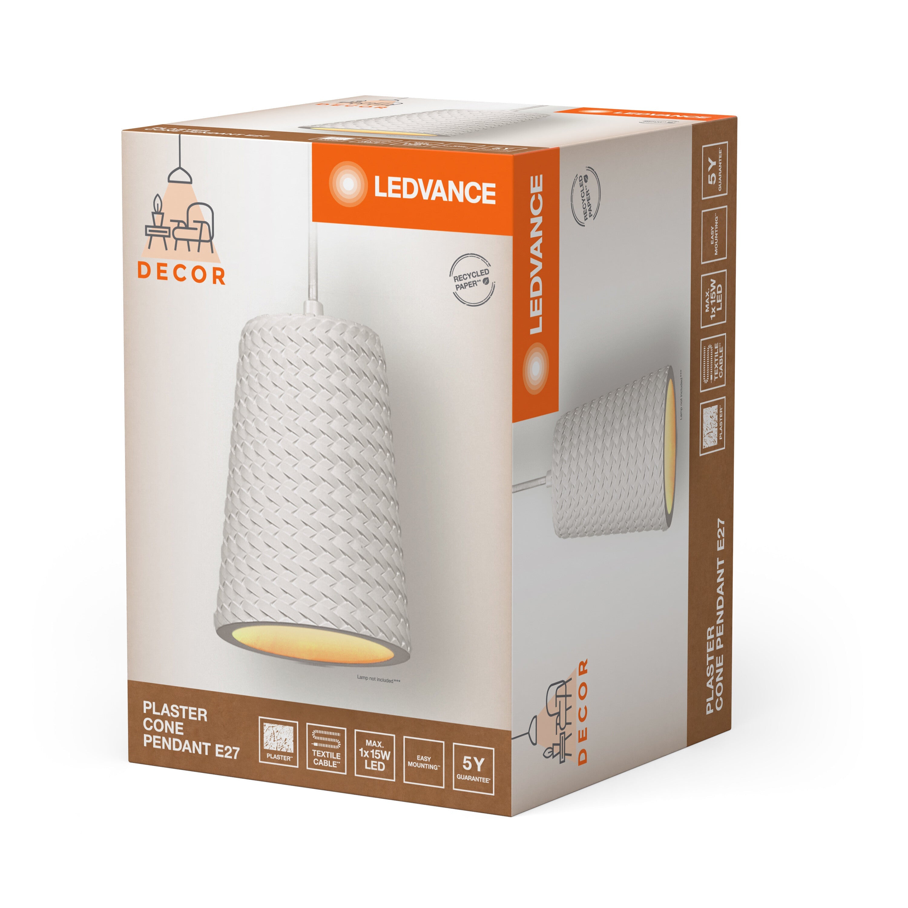 LEDVANCE DECOR Plaster Pendelleuchte, E27, 200 mm, inkl. Leuchtmittel-LEDVANCE Shop