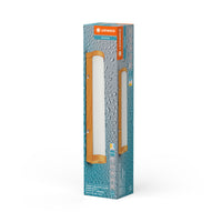 LEDVANCE ORBIS Tube Spiegel-/Wandleuchte mit LED, gefrostetes Glas/Holzdekor, 9W, 900lm, dimmbar, 3000/4000K über Wandschalter einstellbar, 40cm Durchmesser, IP44 Schutz vor Fremdkörpern/Spritzwasser