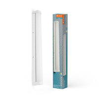LEDVANCE ORBIS Tube Spiegel-/Wandleuchte mit LED, gefrostetes Glas/weiß, 12W, 1200lm, dimmbar, 3000/4000K über Wandschalter einstellbar, 60cm Durchmesser, IP44 Schutz vor Fremdkörpern/Spritzwasser
