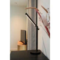OSRAM Panan Alu Tischleuchte, Schwarz, Aluminium, dimmbar