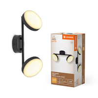 LEDVANCE Decor Spot Moon Leuchte schwarz, 2 verstellbare Leuchtenkopfe, 10. 5 W, 560 lm, 3000 K, Gehäuse aus Metall, funktionales und minimalistisches Design, einfache Montage, LED nicht austauschbar