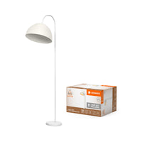 LEDVANCE Standleuchte Decor Camel Bell weiß aus Metall und Pappmaschee, E14, dimmbar, 1530 mm Höhe, Leuchtenschirm aus recyceltem Material, langlebig durch austauschbare Lichtquelle, einfache Montage