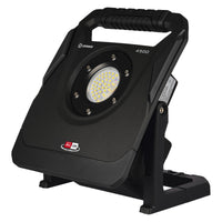 LEDVANCE Arbeitsleuchte mit schwenkbarem Kopf, batteriebetrieben, Power for all Alliance Akku kompatibel, 40 W, 4500 lm, 6500 K, 840 kaltes Tageslicht, 3-stufig dimmbar, schwarzes Aluminium, IP54
