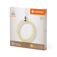 LEDVANCE Decor Aura Pendelleuchte Vert aus geschwungenem Polycarbonat mit LED und Filament-Design, 18 W, 2000 lm, 3000 K, 830 warmweiß, Click dimmbar, dunkelgrau, Kunststoff (PC), 498 mm, IP20