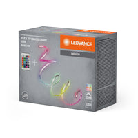 LEDVANCE FLEX TV dekorative bunte LED-Streifen für Innen, selbstklebend mit USB-Anschluss und Fernbedienung, 4W, Rot--Blau, dimmbar, IP20, weiß, Kunststoff, Leuchtmittel nicht austauschbar