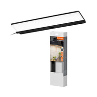 LEDVANCE Unterschrankpaneel, rahmenlos, 30x10cm, CCT dimmbar, 5 W, 220 lm, 3000/4000/6500 K, warmweiß/kaltweiß/Tageslicht, CCT dimmbar, schwarz, Kunststoff (PC), IP20