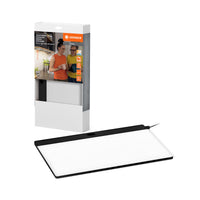 LEDVANCE Unterschrankpaneel, rahmenlos, 30x20cm, CCT dimmbar, 7. 5 W, 450 lm, 3000/4000/6500 K, warmweiß/kaltweiß/Tageslicht, CCT dimmbar, schwarz, Kunststoff (PC), IP20