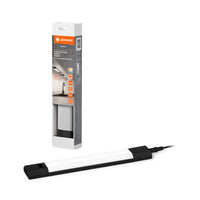 LEDVANCE Linear Edge Sensor Hochvolt-Unterbauleuchte mit IR Sensor, 30 cm, 4 W, 290 lm, 3000/4000/6500, warmweiß/kaltweiß/Tageslicht, CCT dimmbar, schwarzes Aluminium, IP20