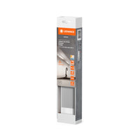 LEDVANCE Linear Ede Sensor Hochvolt-Unterbauleuchte mit IR Sensor, 30 cm, CCT dimmbar, 4 W, 290 lm, 3000/4000/6500 K, warmweiß/kaltweiß/Tageslicht, weißes Aluminium, IP20