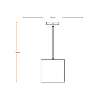 LEDVANCE DECOR Pendelleuchte Decor Cardboard Square braun, E27, inkl. Leuchtmittel-LEDVANCE Shop