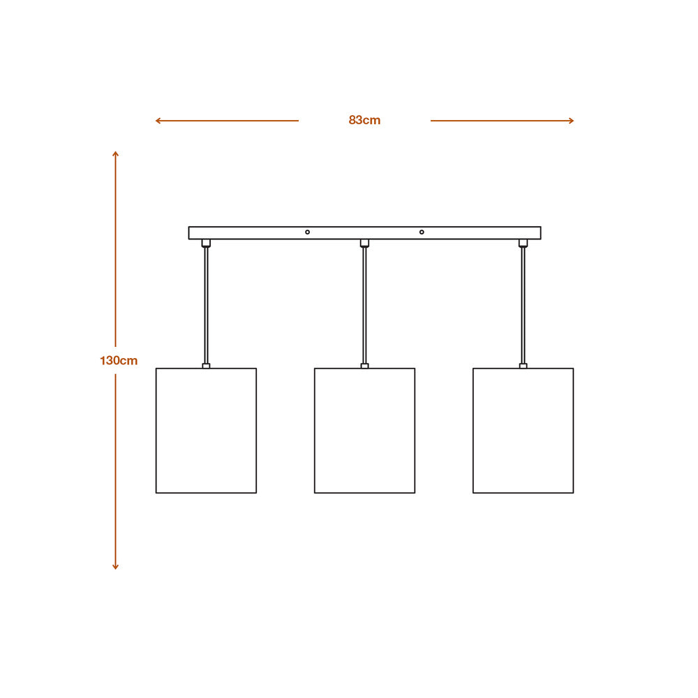 LEDVANCE DECOR Pendelleuchte Decor Cardboard Square braun, 3xE27, inkl. Leuchtmittel-LEDVANCE Shop