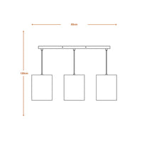 LEDVANCE DECOR Pendelleuchte Decor Cardboard Square braun, 3xE27, inkl. Leuchtmittel-LEDVANCE Shop