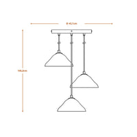 LEDVANCE Pendelleuchte 3-flammig Decor Lotus Leaf weiß aus Metall und Pappmaschee, E14, 1562mm Länge, Schirm aus recyceltem Material, langlebig durch austauschbare Lichtquelle, einfache Montage