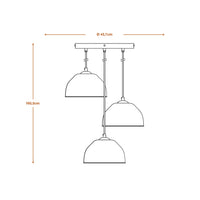 LEDVANCE Pendelleuchte 3-flammig Decor Camel Bell weiß aus Metall und Pappmaschee, E14, 437 mm Durchmesser, Schirm aus recyceltem Material, langlebig durch austauschbare Lichtquelle, einfache Montage