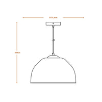 LEDVANCE Pendelleuchte Decor Camel Bell weiß aus Metall und Pappmaschee, E27, 375 mm Durchmesser, Leuchtenschirm aus recyceltem Material, langlebig durch austauschbare Lichtquelle, einfache Montage