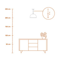 LEDVANCE Pendelleuchte Decor Camel Bell weiß aus Metall und Pappmaschee, E27, 375 mm Durchmesser, Leuchtenschirm aus recyceltem Material, langlebig durch austauschbare Lichtquelle, einfache Montage