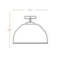 LEDVANCE Deckenleuchte Decor Camel Bell weiß aus Metall und Pappmaschee, E27, 375 mm Durchmesser, Leuchtenschirm aus recyceltem Material, langlebig durch austauschbare Lichtquelle, einfache Montage