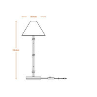 LEDVANCE Standleuchte Decor Pulp weiß aus Metall und Pappmaschee, E14, dimmbar, 1505 mm Höhe, Leuchtenschirm aus recyceltem Material, langlebig durch austauschbare Lichtquelle, einfache Montage