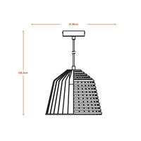 LEDVANCE DECOR Cage Bell Pendant Hängeleuchte, E27, nicht dimmbar, IP20, Rattan/Metall, 260mm, schwarz/braun