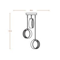 LEDVANCE Decor Circle dekorative Pendelleuchte, 3-flammig, PL, 20W, 1300lm, 3000K/4200K/6500K, warmweiß/kaltweiß/Tageslicht, Click-CCT Schalter, IP20, Kunststoff, schwarz, LED nicht austauschbar