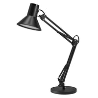 LEDVANCE Office Line Retro-Schreibtischleuchte mit langem Arm, stufenlos dimmbar, in Schwarz aus Metall und Kunststoff, IP20-Schutz, für Home Office