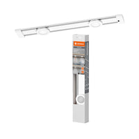 LEDVANCE LINEAR flache Unterbauleuchte, Magnetschiene für flexible Spotmontage von 2 Spots mit Sensor, 7W, 400lm, 4000K, 840 kaltweiß, dimmbar, IP20, weiß, Alu/Plastik, Leuchtmittel nicht austauschbar
