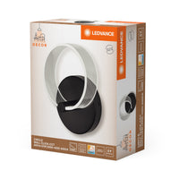 LEDVANCE DECOR Circle Wandleuchte, 8W, 370lm, 3000K/4200K/6500K, Lichtfarbe wählbar warmweiß, kaltweiß, kaltweißes Tageslicht, mit Click CCT, nicht dimmbar, IP20, PMMA, schwarz, LED nicht austauschbar