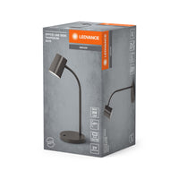 LEDVANCE Office Line Schreibtischleuchte mit biegsamem Flexarm in Grau aus Kunststoff, IP20-Schutz, für Home Office und andere Innenraumanwendungen