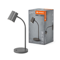 LEDVANCE Office Line Schreibtischleuchte mit biegsamem Flexarm in Grau aus Kunststoff, IP20-Schutz, für Home Office und andere Innenraumanwendungen