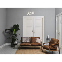 LEDVANCE Decor Celestio Pendelleuchte aus geschwungenem Polycarbonat mit LED und Filament-Design, 21 W, 2400 lm, 3000 K, 830 warmweiß, Click dimmbar, dunkelgrau, Kunststoff (PC), IP20