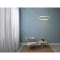 LEDVANCE Decor Tetragon Pendelleuchte aus geschwungenem Polycarbonat mit LED und Filament-Design, 18 W, 2000 lm, 3000 K, 830 warmweiß, , Click dimmbar, dunkelgrau, Kunststoff (PC)