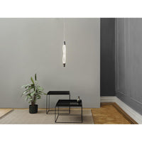 LECVANCE Decor Swirl Pendelleuchte Vert aus geschwungenem Polycarbonat mit LED und Filament-Design, 18 W, 1800 lm, 3000 K, 830 warmweiß, Click dimmbar, dunkelgrau, Kunststoff (PC), 15 mm, IP20