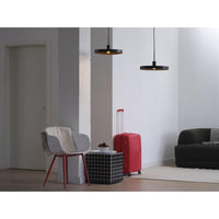 LEDVANCE Decor Plate dekorative Hängelampe mit tellerförmigem Lampenschirm, 400mm, mit E27 Fassung, IP20, Metall, schwarz/beige