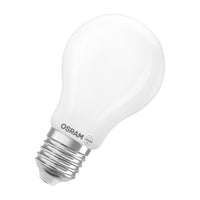 OSRAM LED LAMPS ENERGY CLASS A ENERGY EFFICIENCY FILAMENT CLASSIC A in A-Form, LED-Lampe, Bleifreies Glas, Matt, 7,2 W, 1521 lm, Kaltweiß, Energieeffizienzklasse: A, 2er