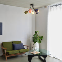 LEDVANCE Deckenleuchte 5-flammig Decor Felt Weaving Cans aus Filz und Metall, E14, 630mm Länge, warme Lichteffekte durch gewebten Schirm, langlebig durch austauschbare Lichtquelle, einfache Montage