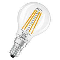 OSRAM LED CLASSIC P ENERGY EFFICIENCY A in P-Form, LED-Lampe, Bleifreies Glas, Klar, 2,2 W, (ex 40 W), 470 lm, Warmweiß, 2700 K, Energieeffizienzklasse: A, CRI 80, 2er