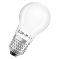 OSRAM LED CLASSIC P ENERGY EFFICIENCY A in P-Form, LED-Lampe, Bleifreies Glas, Matt, 3,8 W, (ex 60 W), 806 lm, Warmweiß, 2700 K, Energieeffizienzklasse: A, CRI 80