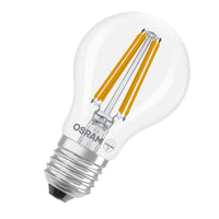 OSRAM LED LAMPS ENERGY CLASS A ENERGY EFFICIENCY FILAMENT CLASSIC A in A-Form, LED-Lampe, Bleifreies Glas, Klar, 7,2 W, 1521 lm, Warmweiß, Energieeffizienzklasse: A, 2er