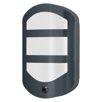 OSRAM ENDURA Style Plate Wall Sensor, Außenwandleuchte Dunkelgrau, 12,5W, 630lm, 3000K, IP44, Bewegungssensor
