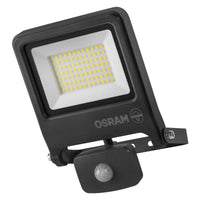 OSRAM ENDURA FLOOD PC 50W LED-Fluter mit Sensor, 4000K, 5000 Lumen, IP44 Flutlicht IR-Melder, einstellbare Reichweite bis 9m, Dunkelgrau
