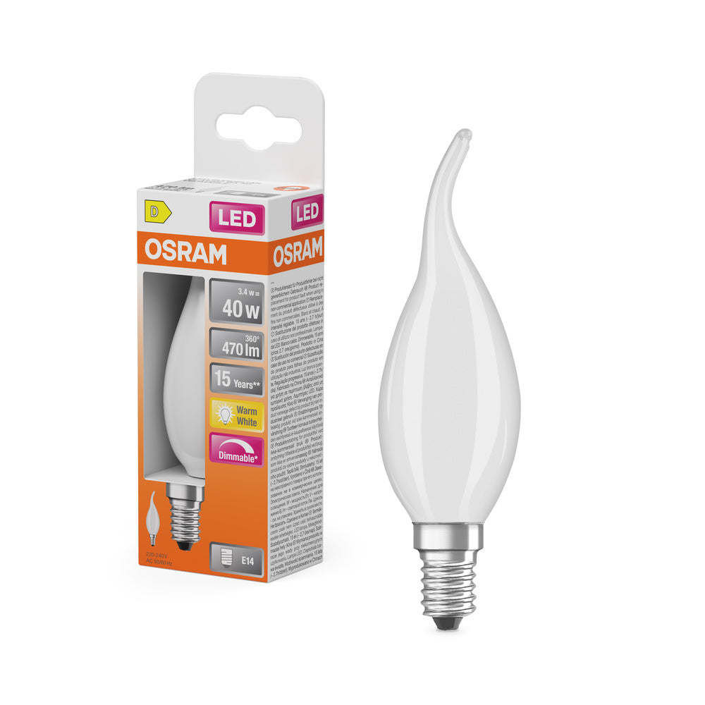 OSRAM LED Retrofit Classic BA dimmbar 3.4W 827 matt E14