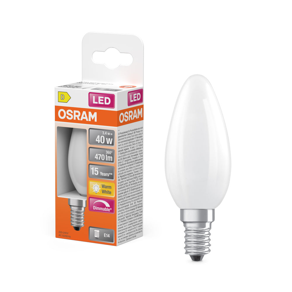 OSRAM LED Retrofit Classic B dimmbar 3.4W 827 matt E14