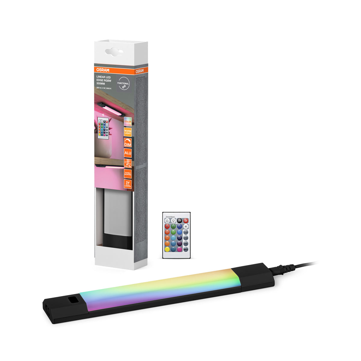 OSRAM Linear Edge Sensor 30cm 4W RGBW DIM Schwarz