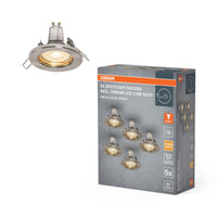 OSRAM Spotlight Einbauleuchten-Set m. 5 OSRAM LED Brushed