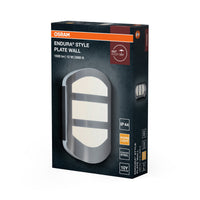 OSRAM ENDURA Style Plate Wall Wandleuchte in moderner Edelstahloptik mit indirektem Licht,  helle und funktionale LED-Außenleuchte, IP44-Schutz, für Eingangsbeleuchtung und Fassaden