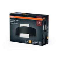 OSRAM ENDURA Style Shield Square LED-Außenleuchte mit Lichtaustritt oben und unten in Dunkelgrau aus Aluminium, IP44-Schutz, für Fassaden-/Eingänge