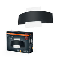OSRAM ENDURA Style Shield Square LED-Außenleuchte mit Lichtaustritt oben und unten in Dunkelgrau aus Aluminium, IP44-Schutz, für Fassaden-/Eingänge