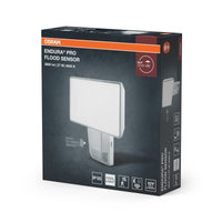 OSRAM LED-Strahler Flutlicht mit Sensor, 27W, neutralweiß, 3000lm, IP55, schwenkbar, für Außenbereiche, Parkplätze und Eingangsbereiche
