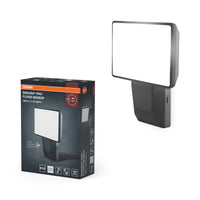 OSRAM ENDURA PRO Hocheffizienter Außenwand-Sensorstrahler mit weitem Ausstrahlungswinkel in innovativem optischen Design, 15W, Dunkelgrau, IP55-Schutz, für Parkplatz und Parks
