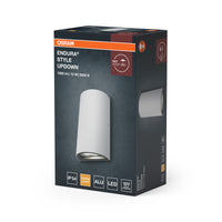 OSRAM ENDURA Style klassische LED-Außenleuchte mit Lichtaustritt oben und unten, rund, in Weiß aus Aluminium, IP44-Schutz, für Fassaden- und Eingangsbereiche